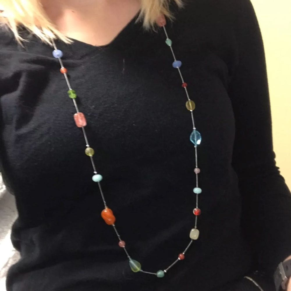 Lia Sophia Multicolored Stone Necklace